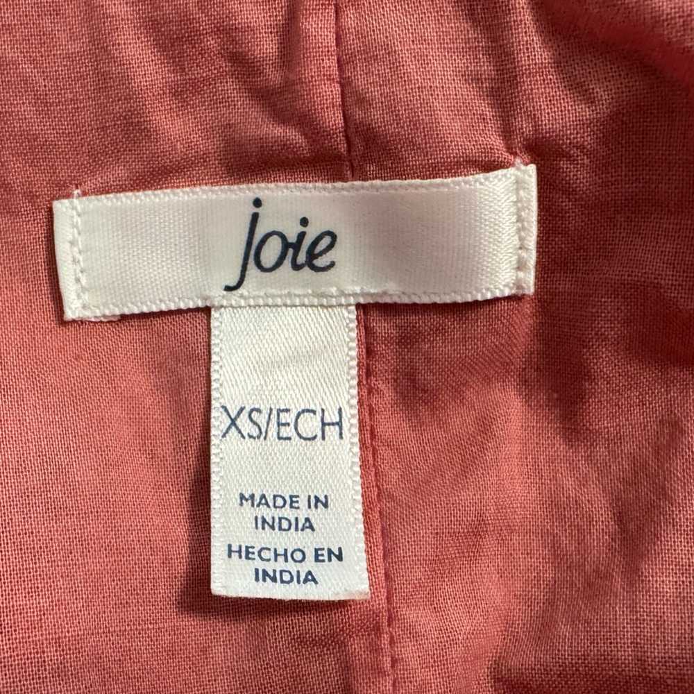 Joie Casual Cotton Red Pink Design Dress Size XS - Picture 11 of 11